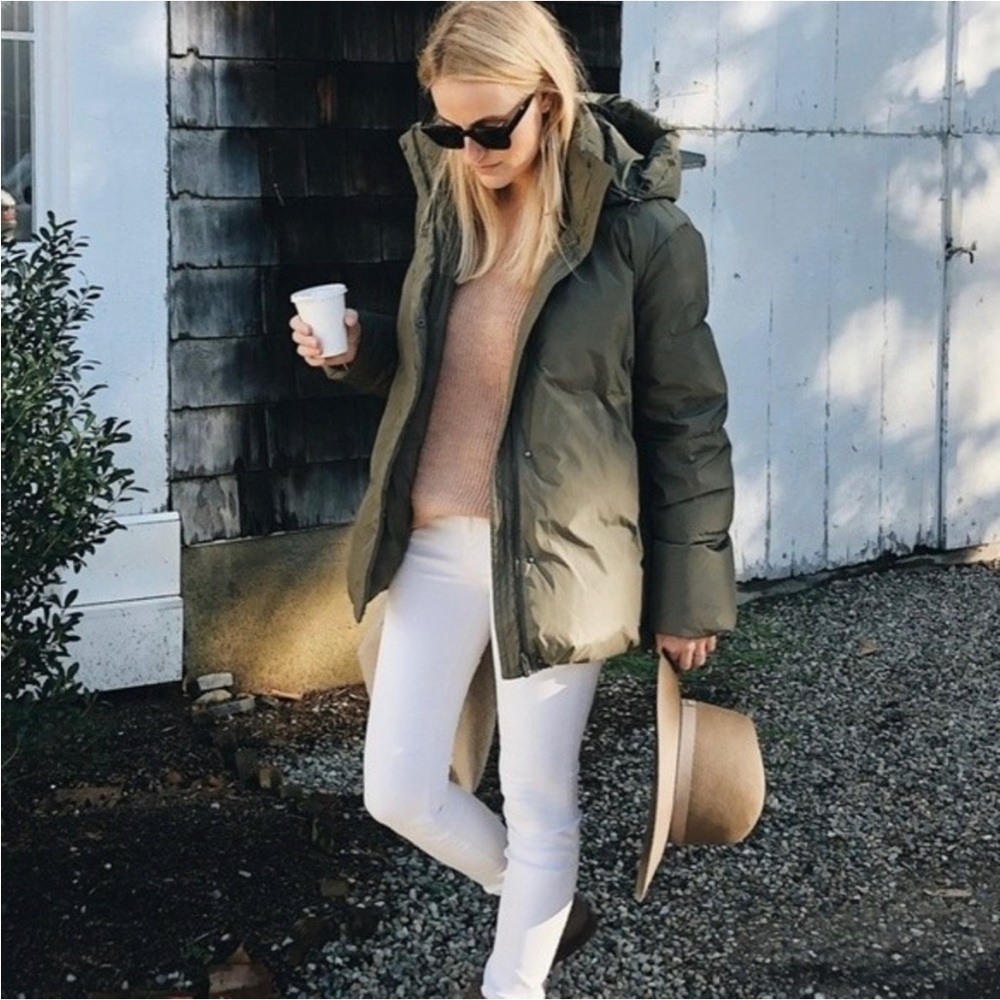 Jenni Kayne Puffer Jacket in Sage Green M